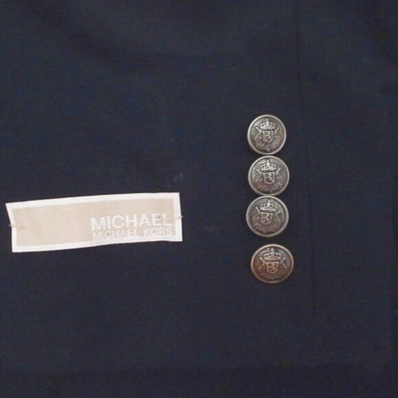 Michael Kors Men's Wool Suit Jacket Blazer Size 46L Navy Luxury Sport Coat NWT - Picture 7 of 12